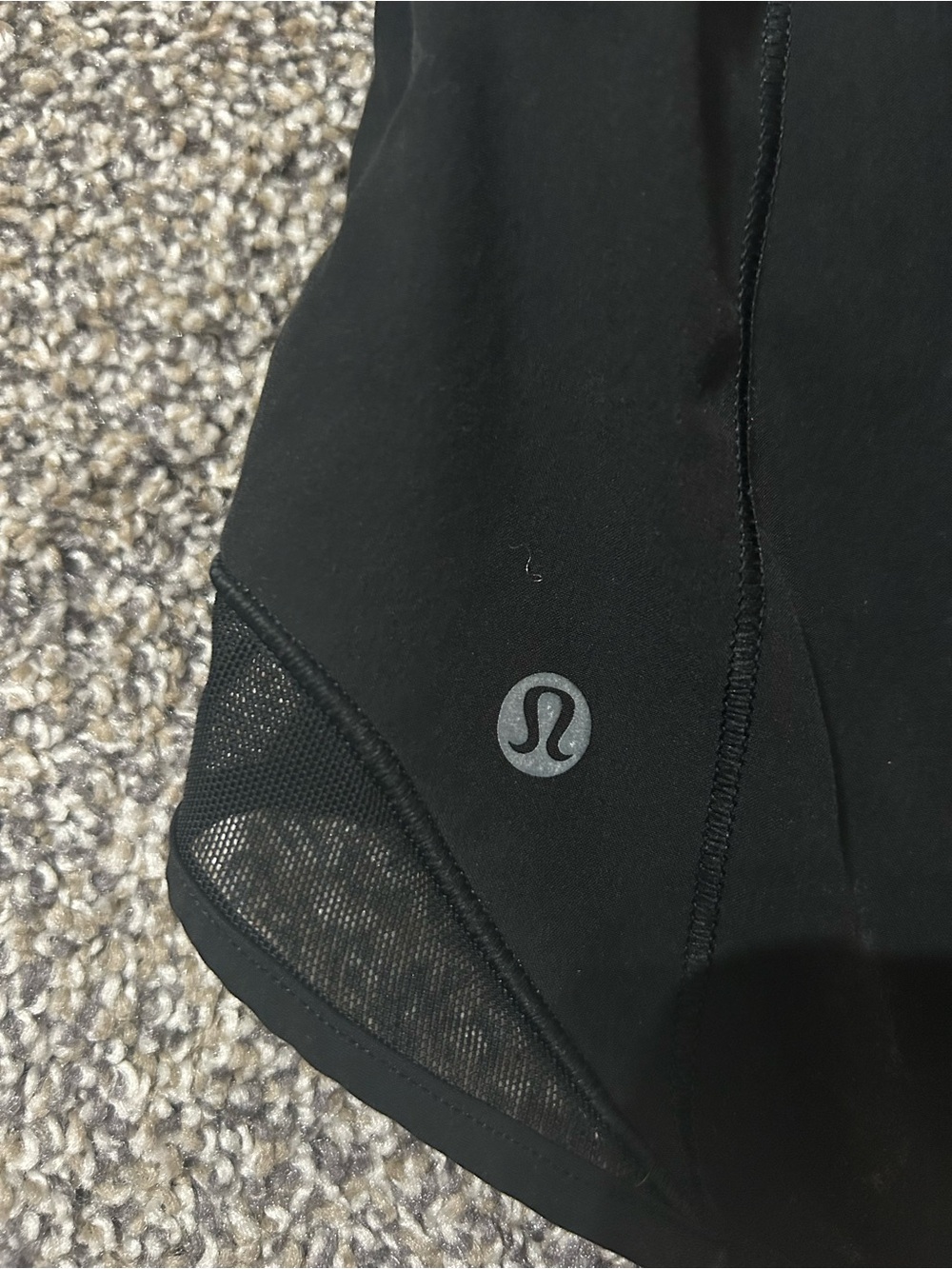 lululemon athletica Black Mesh-Trim Athletic Shorts